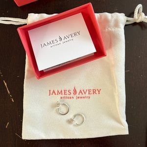 James Avery Classic Hammered Silver Earring Hoops